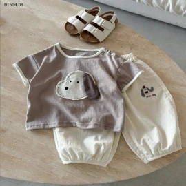 SÉT ÁO VOI CÚN QUẦN BAGGY - áo xanh : 114k  áo ghi : 117k  quần : 133k 