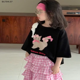 SET ÁO PHÔNG MÈO MIX CHÂN VÁY DÀI -Giá sỉ như sau: áo : 142k váy : 220k 