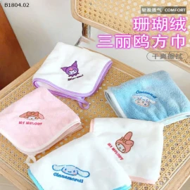 Set 5 khăn mặt Kuromi cho bé hãng Sanrio cực xịn-Sỉ 50k/ 1 sét 5 khăn