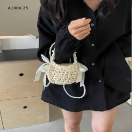 TÚI ĐEO CHÉO NƠ DỆT RỖNG  - sỉ 105k