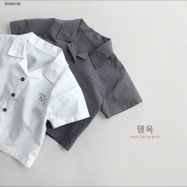 ÁO SƠ MI CỘC TAY BÉ  TTRAI-sỉ 135k