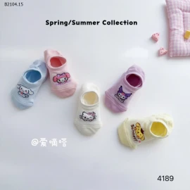 SET 5 ĐÔI TẤT THOÁNG KHÍ CHO BÉ-sỉ 64k/set 5 đôi mix màu