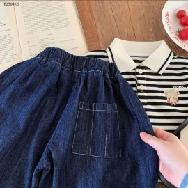 QUẦN BÍ JEANS VIỀN CHỈ NỔI-sỉ 130k