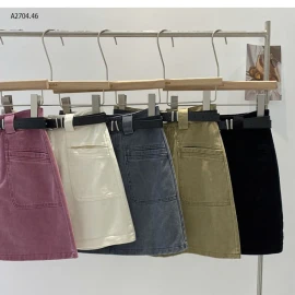 CHÂN VÁY JEAN CHỮ A TÚI TRƯỚC CHO NỮ-sỉ 201k