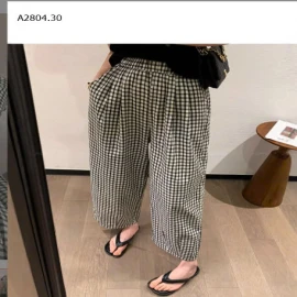 QUẦN DÁNG RỘNG KẺ CARO CHO NỮ-sỉ 144k