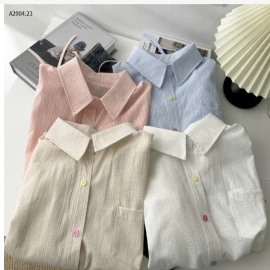 ÁO SƠ MI TAY HÊN RÚT EO MÙA HÈ -sỉ 160k