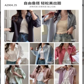 ÁO SƠ MI TRƠN CHO NỮ -sỉ 151k