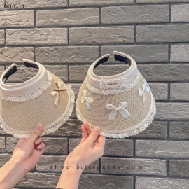 MŨ CHỐNG NẮNG NỬA ĐẦU PHỐI REN NƠ -sỉ 100k