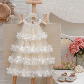 VÁY CÔNG CHÚA BÈO TẦNG HOA-sỉ 255k