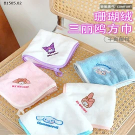 Set 5 khăn mặt Kuromi cho bé hãng Sanrio Siêu xịn -Sỉ 50k/ 1 sét 5 khăn