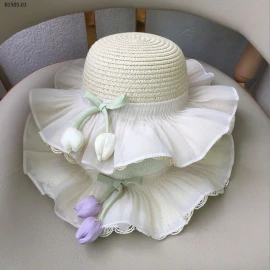  SET MŨ TÚI HOA TULIP BG  -Sỉ 87k/ 1  bộ mũ + túi 