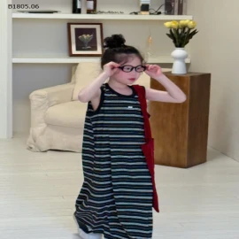 Váy suông kẻ dáng dài  BG  -Sỉ 175k