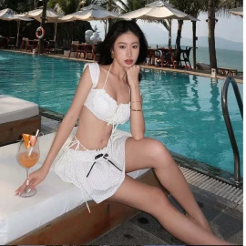  SET BƠI CHẤM BI NỮ  - sỉ 220k