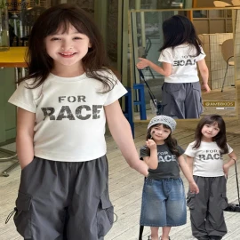 ÁO THUN NGẮN TAY AMBB BÉ GÁI - Sỉ giá sz 90-150 : 90k  sz 160: 99k  sz 170 : 109k 