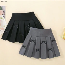 CHÂN VÁY XẾP LY PHỐI NƠ CHO BÉ GÁI - sỉ 120k