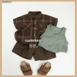 ÁO SƠ MI KẺ PHONG CÁCH HÀN QUỐC CHO BÉ - sỉ 138k