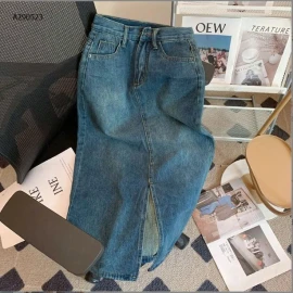 CHÂN VÁY JEANS DÁNG DÀI NỮ - sỉ 140k
