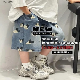 QUẦN SHORT JEAN LỬNG MICKEY CHO BT - sỉ 185k
