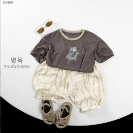 ÁO THUN GẤU VIỀN CỔ-Sỉ 115k 