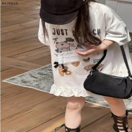 VÁY ĐUÔI CÁ PHỐI VIỀN BÈO BÉ GÁI-Sỉ 159k