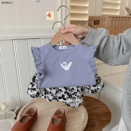 SÉT ÁO CÁNH TIÊN MIX QUẦN VÁY HOA -Sỉ 152k