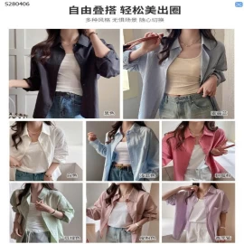 Áo sơ mi nữ có túi trơn-  229,000