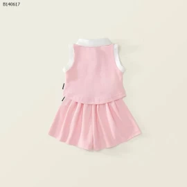 Set bộ áo chân váy màu hồng-Sỉ 136k