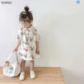 Váy xuông in họa tiết thỏ-Sỉ 112K