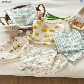  Bộ quần áo ngủ in hình cho bé -sỉ 80-110 giá 55k  sz 120-150 giá  65k