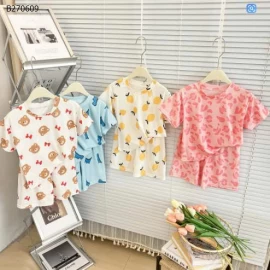  Bộ quần lụa băng hoạt hình cho bé -sỉ 45k/bộ