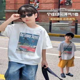 Áo thun trẻ em in họa tiết retro AMBB BT -Sỉ 110k