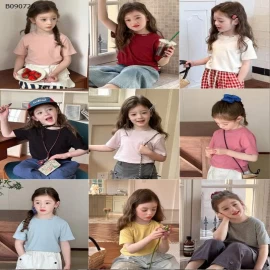 Áo thun trơn màu vải Lyocell Tencel AMBB CHO BÉ -Sỉ 91k