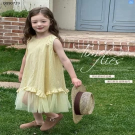 Váy lưới màu vàng cho BG AMBB-Sỉ 170k