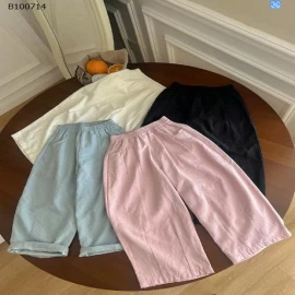 Quần trơn da sữa  bé gái  nhà AMBB -Sỉ giá Sz 90-150 # 127k Sz 160 #135k. Sz 170 # 145k