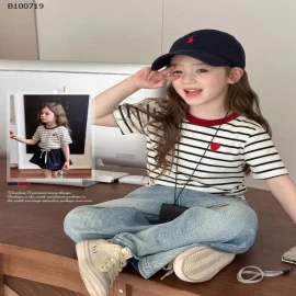 Áo thun thêu trái tim tình yêu nhà AMBB  -Sỉ giá Sz 90-150 giá 92k Sz 160 giá 102k. Sz 170 giá  110k