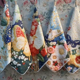 SET 10 KHĂN LAU TAY HOA NHÀ-Sỉ giá  103k/1 set 10 khăn