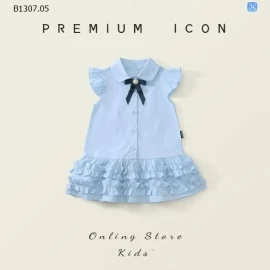 Váy tay bay nhỏ gắn nơ bé gái-Sỉ giá 132k