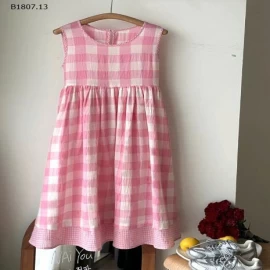 VÁY 2 DÂY KẺ CARO BG-Sỉ giá 164k