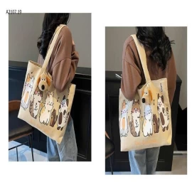TÚI TOTE VẢI IN MÈO CUTE - sỉ 50k