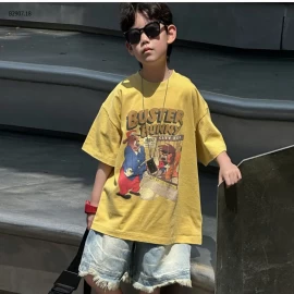 ÁO THUN VÀNG IN GẤU-Sỉ giá sz 100-140: 125k  sz 15-160: 134k 