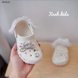 DÉP SỤC CHARM NƠ PHỐI VIỀN REN BG - sỉ sz 26-30: 187k  sz 31-37: 197k 