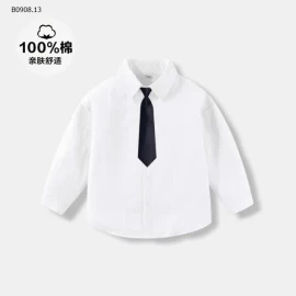 ÁO SƠ MI CHO BÉ TRAI kèm cà vạt-Giá sỉ 99k