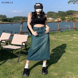 CHÂN VÁY JEAN DÁNG DÀI-Giá sỉ 128k
