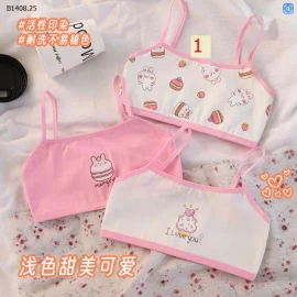 SET 3C ÁO LÓT CHO BÉ GÁI MỚI LỚN -Sỉ giá 60k/1 set 3 chiếc