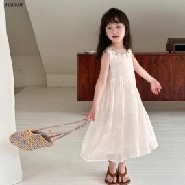 Váy công chúa thêu sọc Tencel họa tiết AMBB-sỉ size 90-150 giá 179k