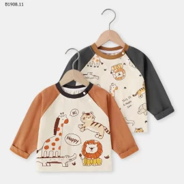 ÁO HOẠT HÌNH DÀI TAY PHỐI MÀU BT-Sỉ 79k