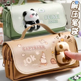 HỘP ĐỰNG BÚT CHO BÉ GẮN THÚ NHÚN- sỉ 65k