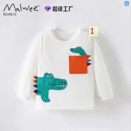 Áo thun Mawlee bé trai thu đông--Sỉ 82k