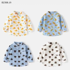 SƠ MI ĐỘNG VẬT  WELLKIDS-Giá sỉ 91k