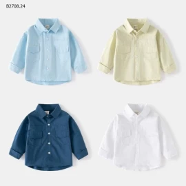 ÁO SƠ MI DÀI TAY CHO BÉ TRAI-Giá sỉ 115k